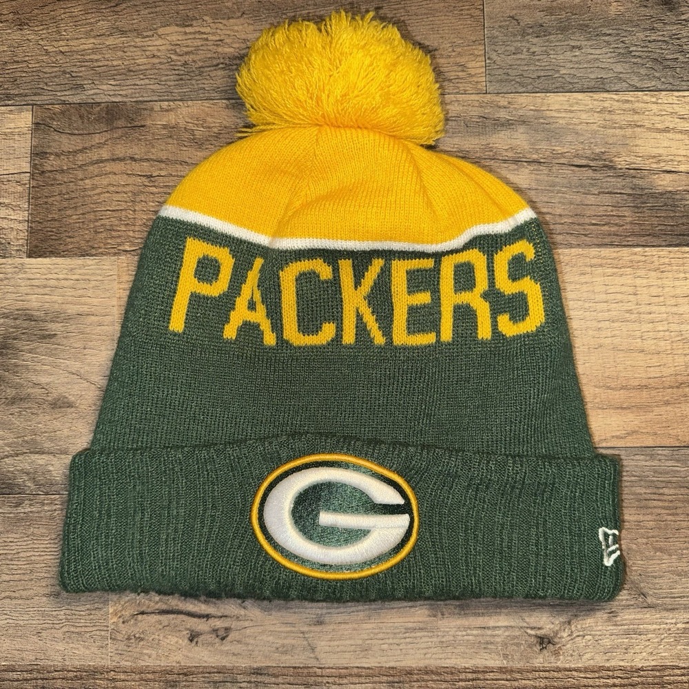 New Era On Field Green Bay Packers NFL Sport‎ Knit Beanie Sideline 2015